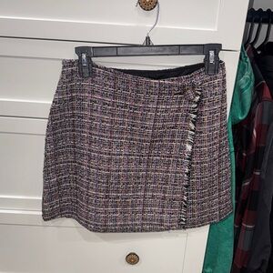 Sugarlips Multi-Color Tweed Fringe Mini Skirt